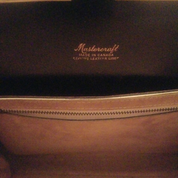 Vintage Mastercraft Black Leather Handbag - Picture 2 of 7
